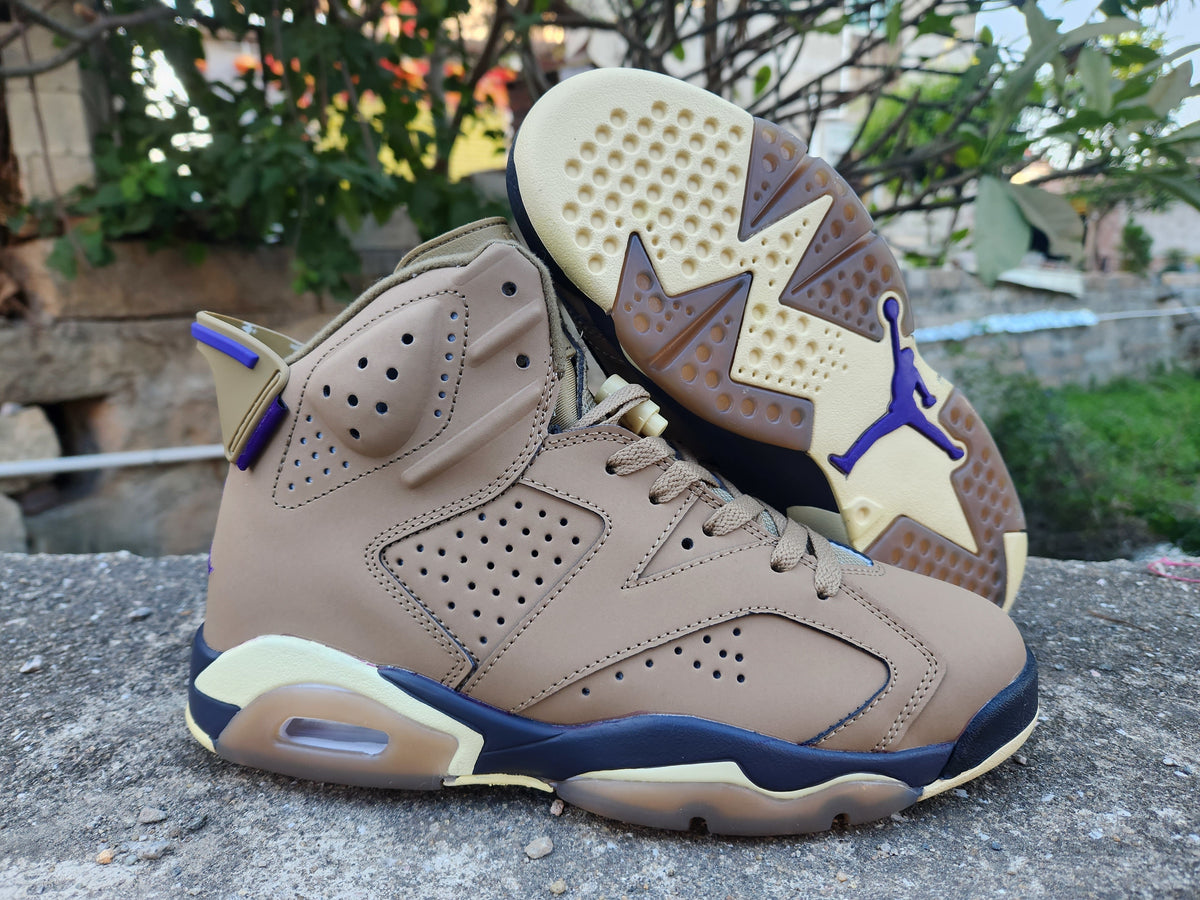Air Jordan 6 Brown High-Top Sneakers