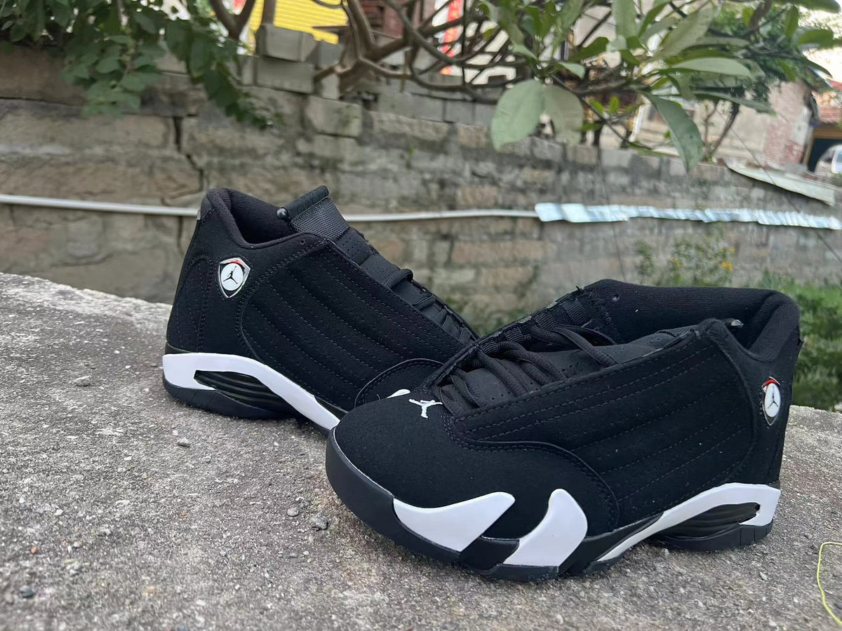 Air Jordan 14 Black and White Sneakers