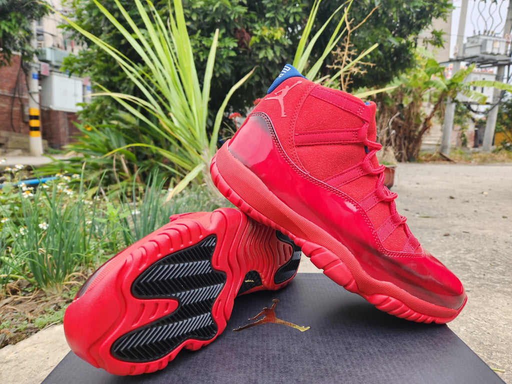 Air Jordan 11 Low Bright Red Sneakers