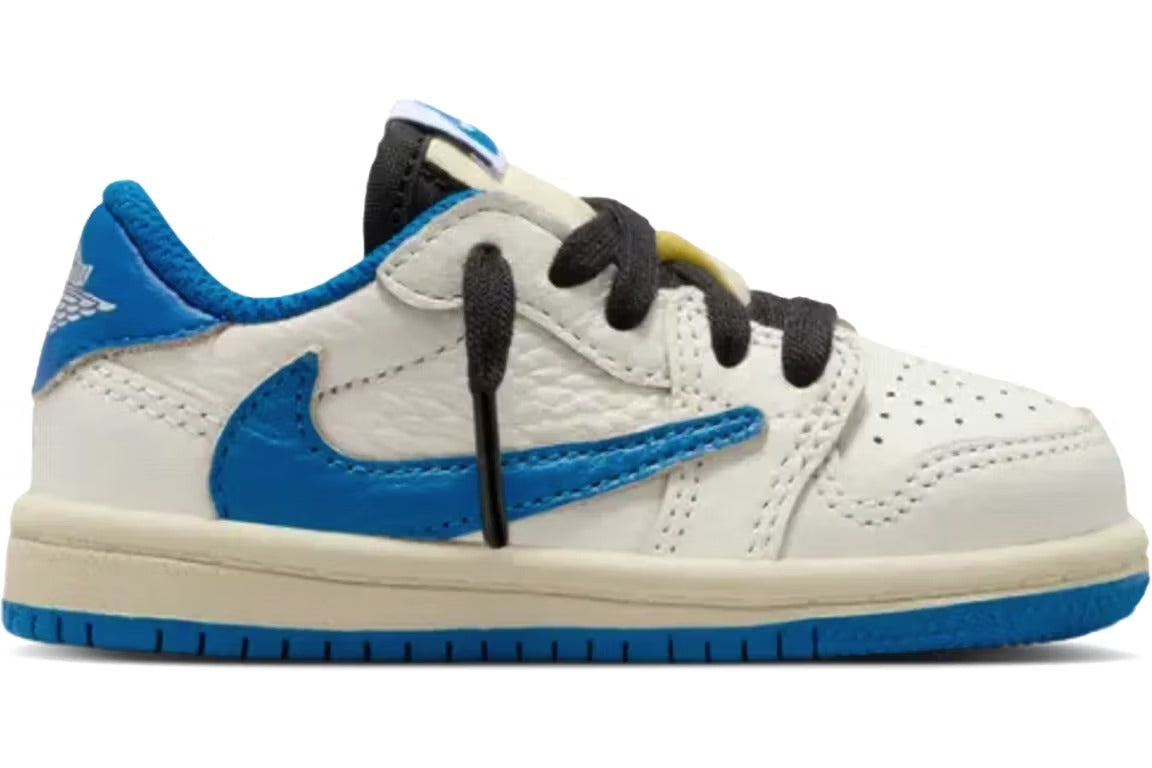 Air Jordan 1 Retro Low OG SP Fragment x Travis Scott Sail Military Blue (TD)