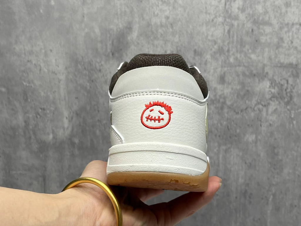 TS Reverse Swoosh Sneakers - White & Brown