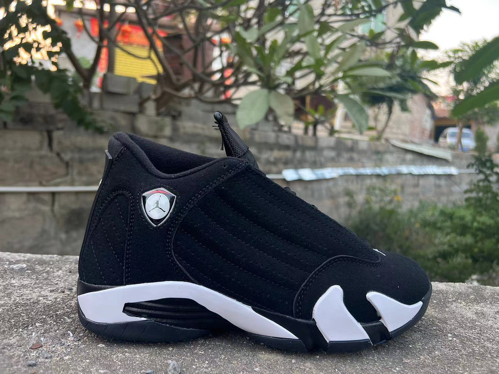 Air Jordan 14 Black and White Sneakers