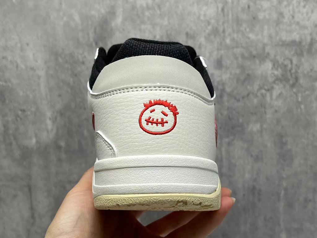 TS Reverse Swoosh Sneakers - Beige, Black & Red
