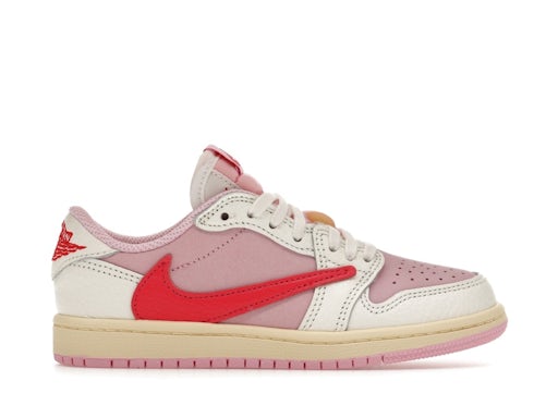Air Jordan 1 Retro Low OG SP Travis Scott Sail Tropical Pink (PS)