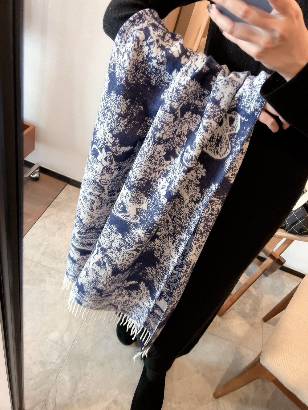 Dior Animal Toile Fringed Scarf