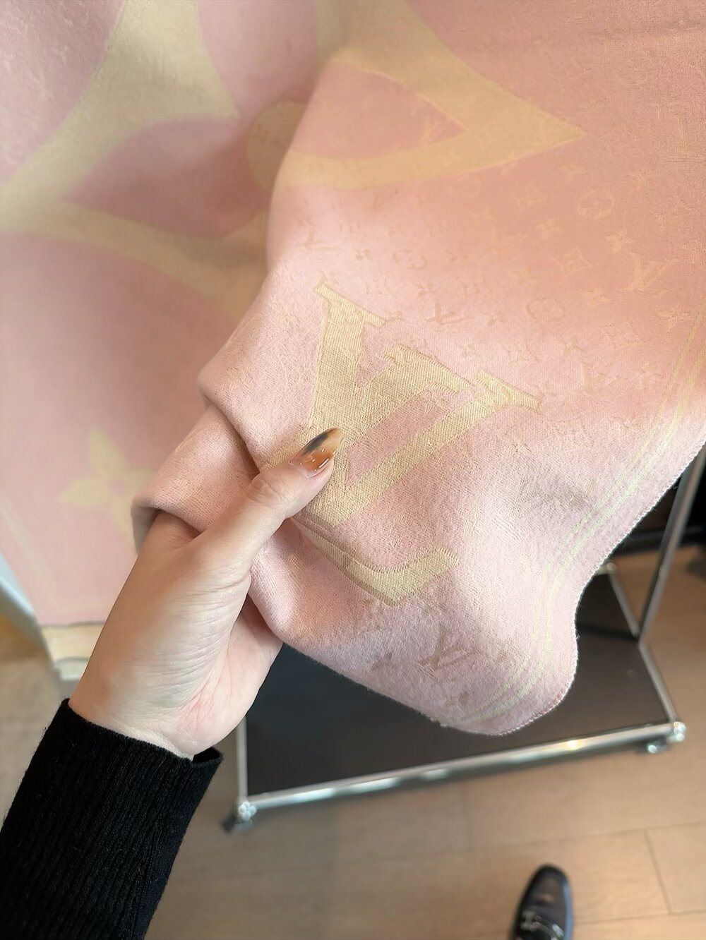 Louis Vuitton Monogram Floral Fringe Scarf