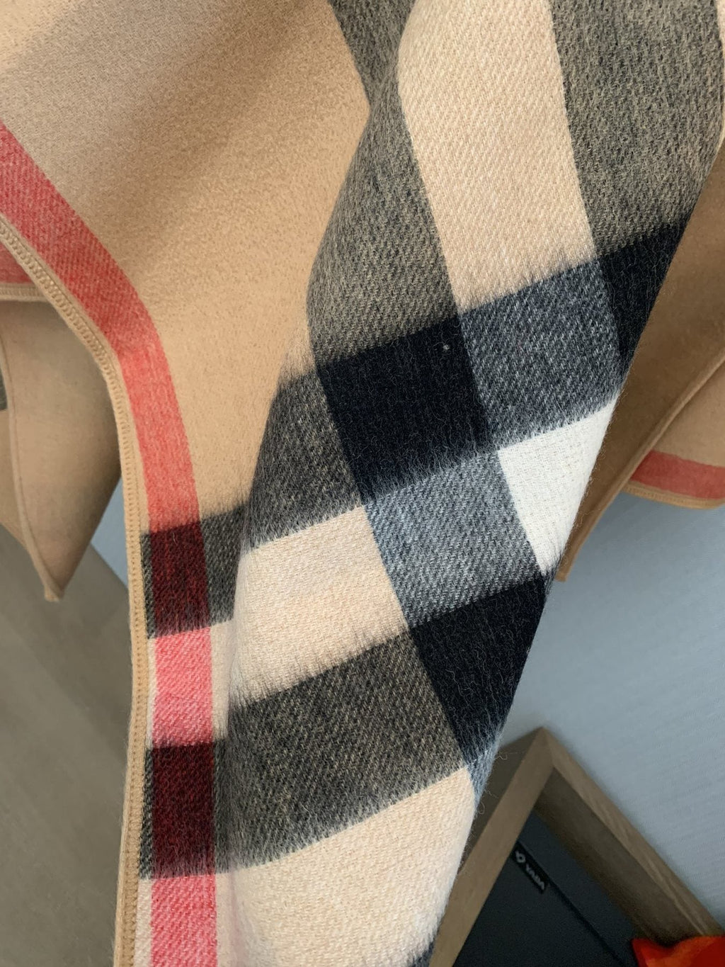 Burberry Camel Plaid Poncho