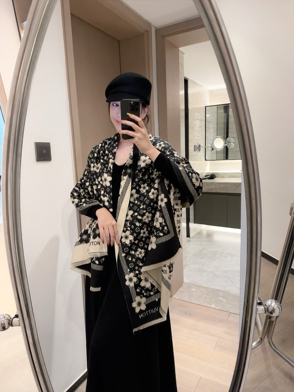 Louis Vuitton Floral Monogram Fringe Scarf