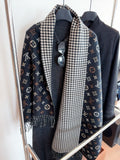 Louis Vuitton Reversible Monogram and Check Fringe Scarf