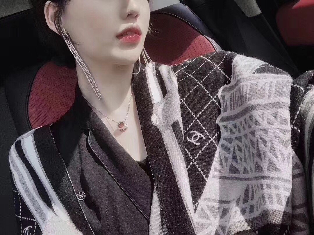 Chanel Eiffel Tower Grid Scarf