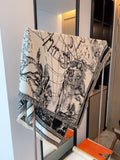 Dior Ivory and Black Toile Shawl