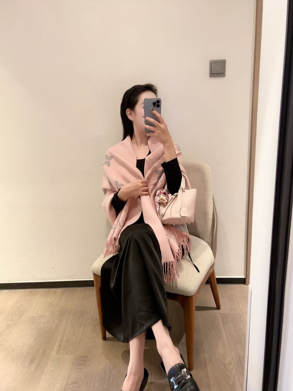 Louis Vuitton Floral Monogram Wrap Scarf