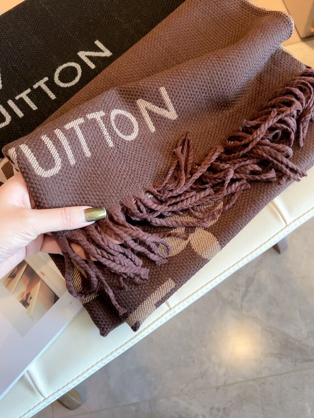 Louis Vuitton Floral Monogram Wrap Scarf