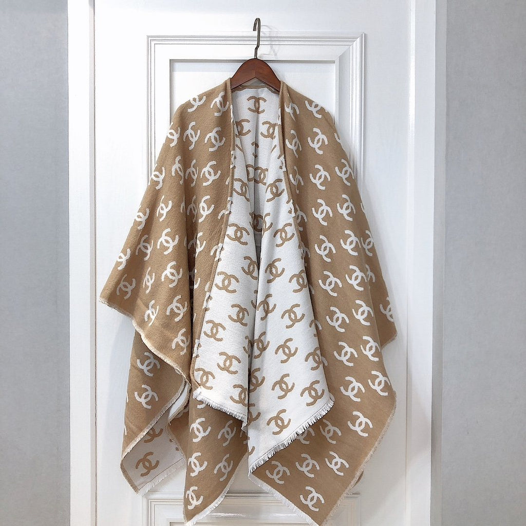 Chanel Fringed Motif Shawl
