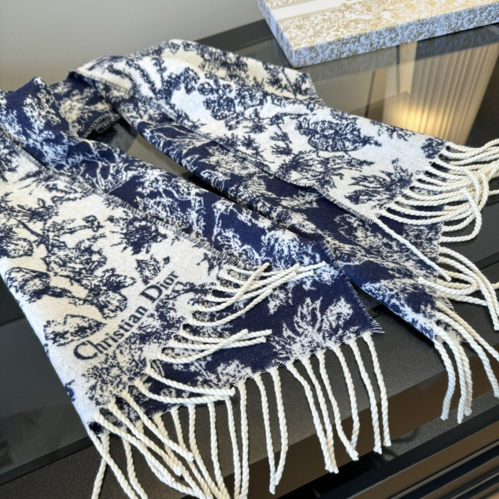 Dior Botanical Fringed Scarf