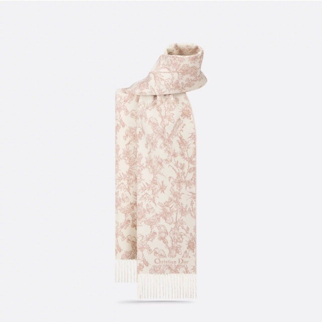 Dior Botanical Toile Fringed Scarf