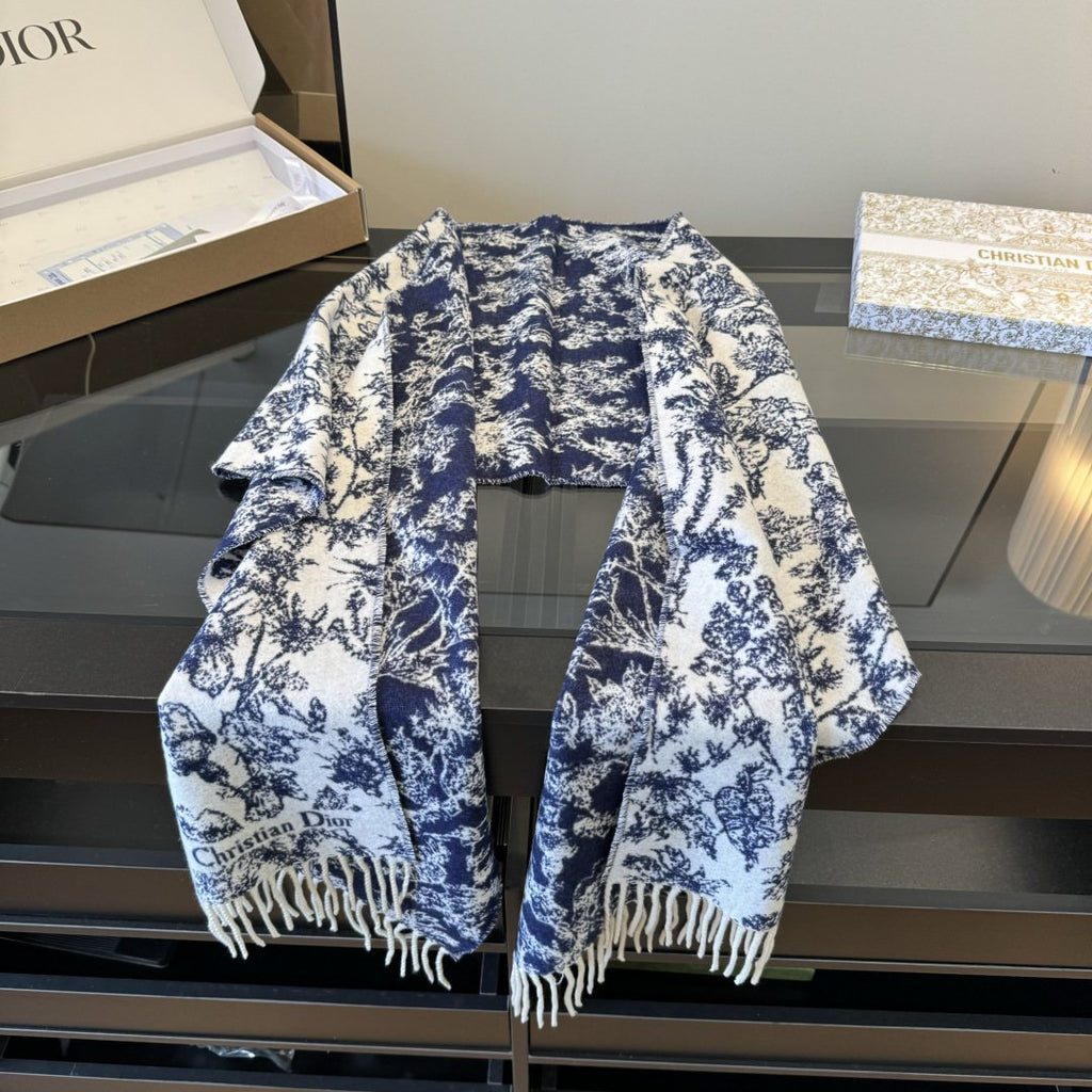 Dior Botanical Fringed Scarf