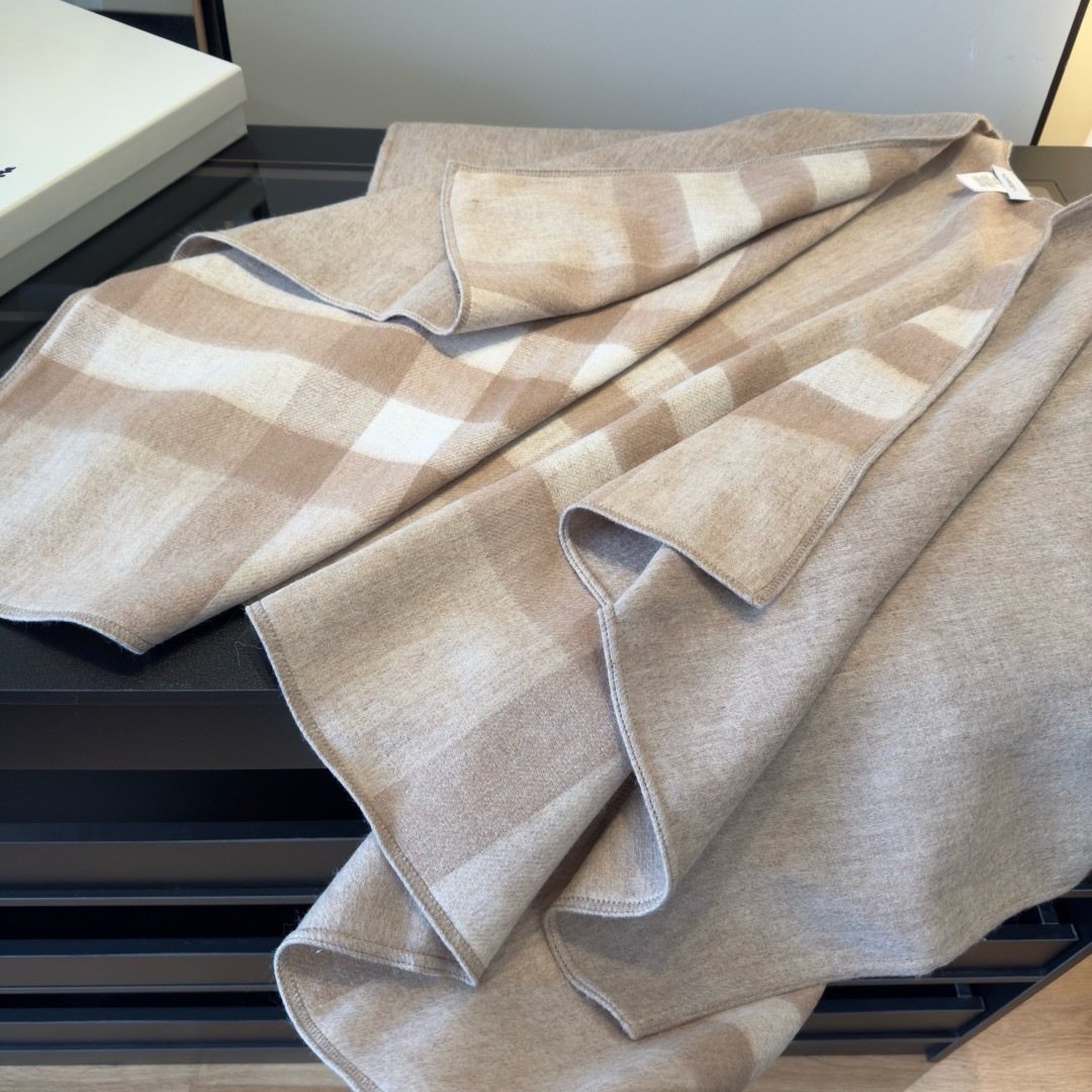 Burberry Reversible Color-Block Poncho