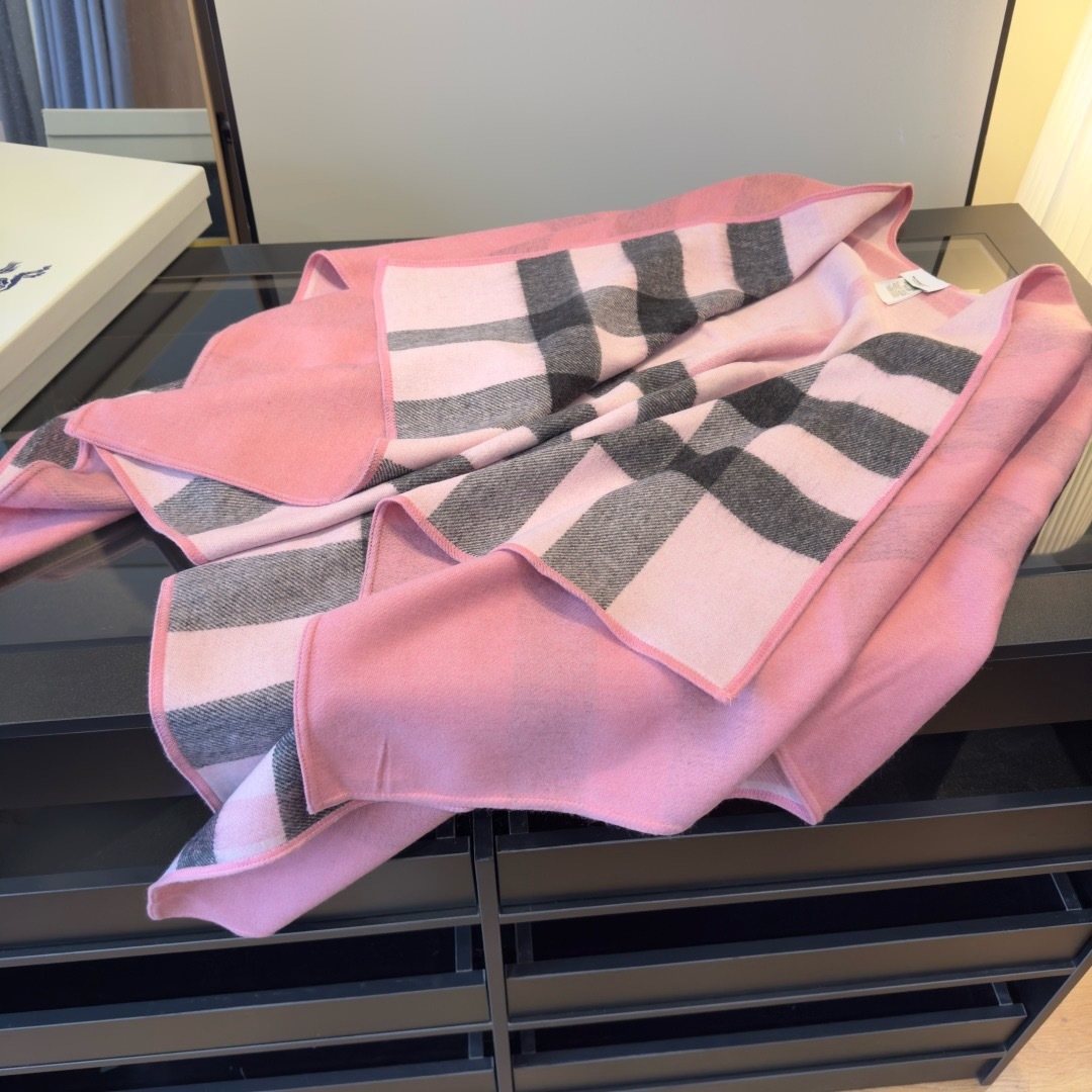 Burberry Reversible Color-Block Poncho