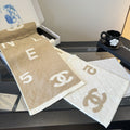 Chanel Logo Motif Knit Scarf