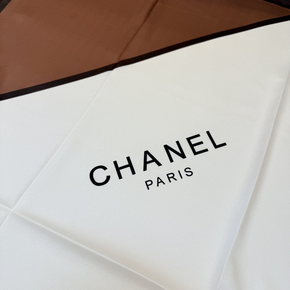 Chanel Blue Color-Block Square Scarf