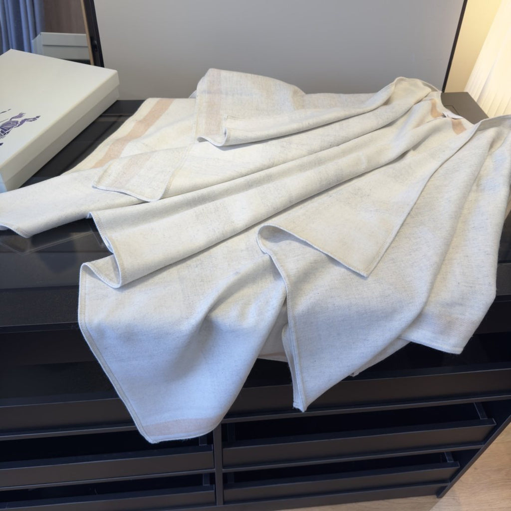 Burberry Reversible Plaid Cape Wrap