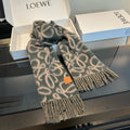 Loewe Loop-Pattern Fringed Scarf