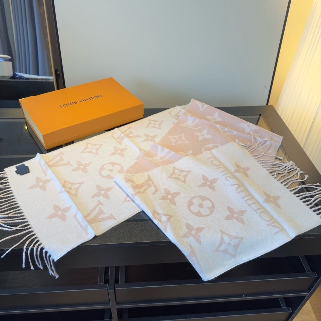 Louis Vuitton Oversized Monogram Wool Scarf - 180 x 30 cm