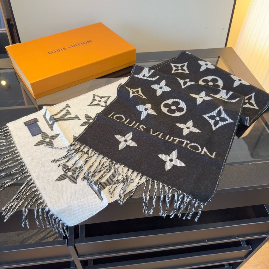 Louis Vuitton Reversible Wool Monogram Scarf - 180 x 30 cm