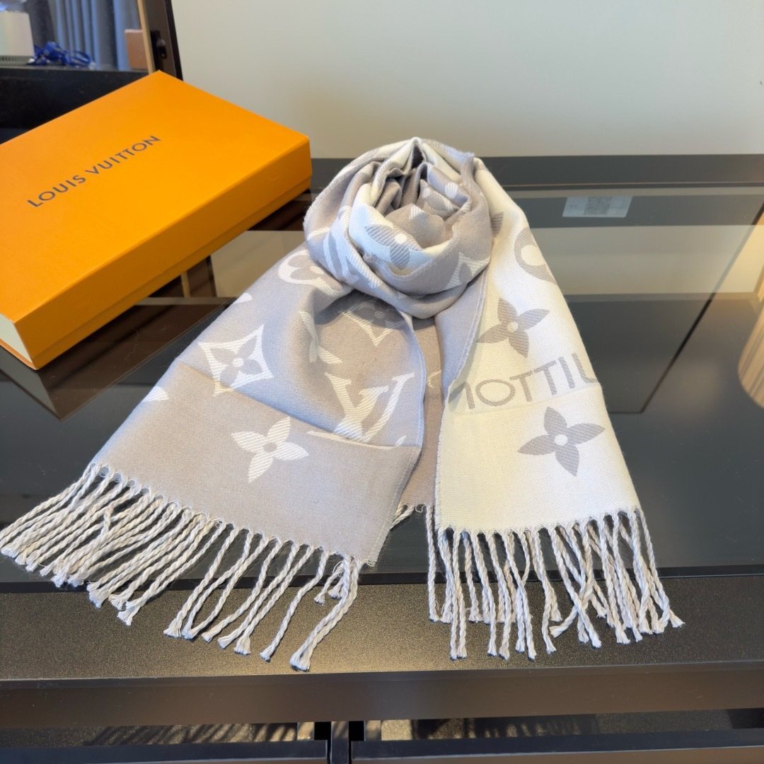 Louis Vuitton Oversized Monogram Wool Scarf - 180 x 30 cm