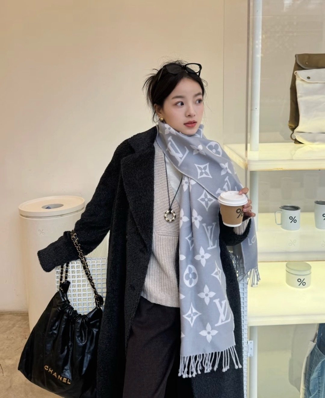 Louis Vuitton Reversible Wool Monogram Scarf - 180 x 30 cm