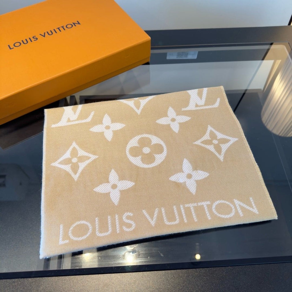 Louis Vuitton Oversized Monogram Wool Scarf - 180 x 30 cm