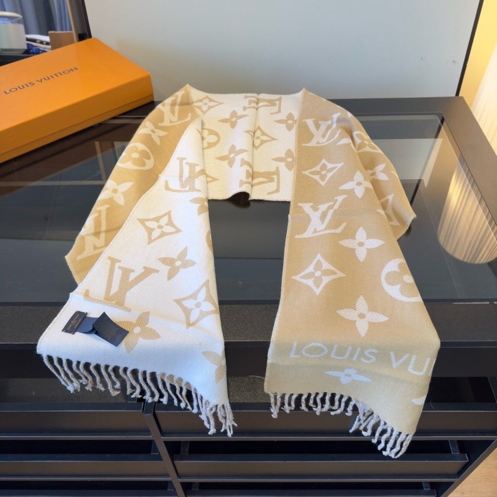 Louis Vuitton Reversible Wool Monogram Scarf - 180 x 30 cm