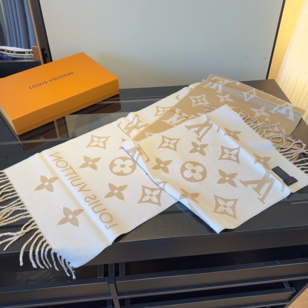 Louis Vuitton Oversized Monogram Wool Scarf - 180 x 30 cm
