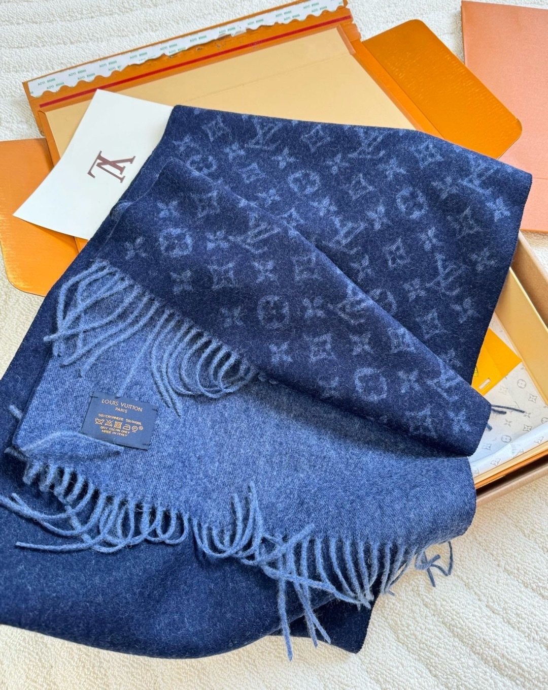 Louis Vuitton Men's Monogram Fringe Scarf - 30 x 180 cm