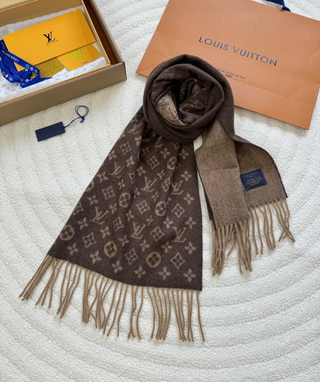 Louis Vuitton Two-Tone Reversible Monogram Scarf - 30 x 180 cm