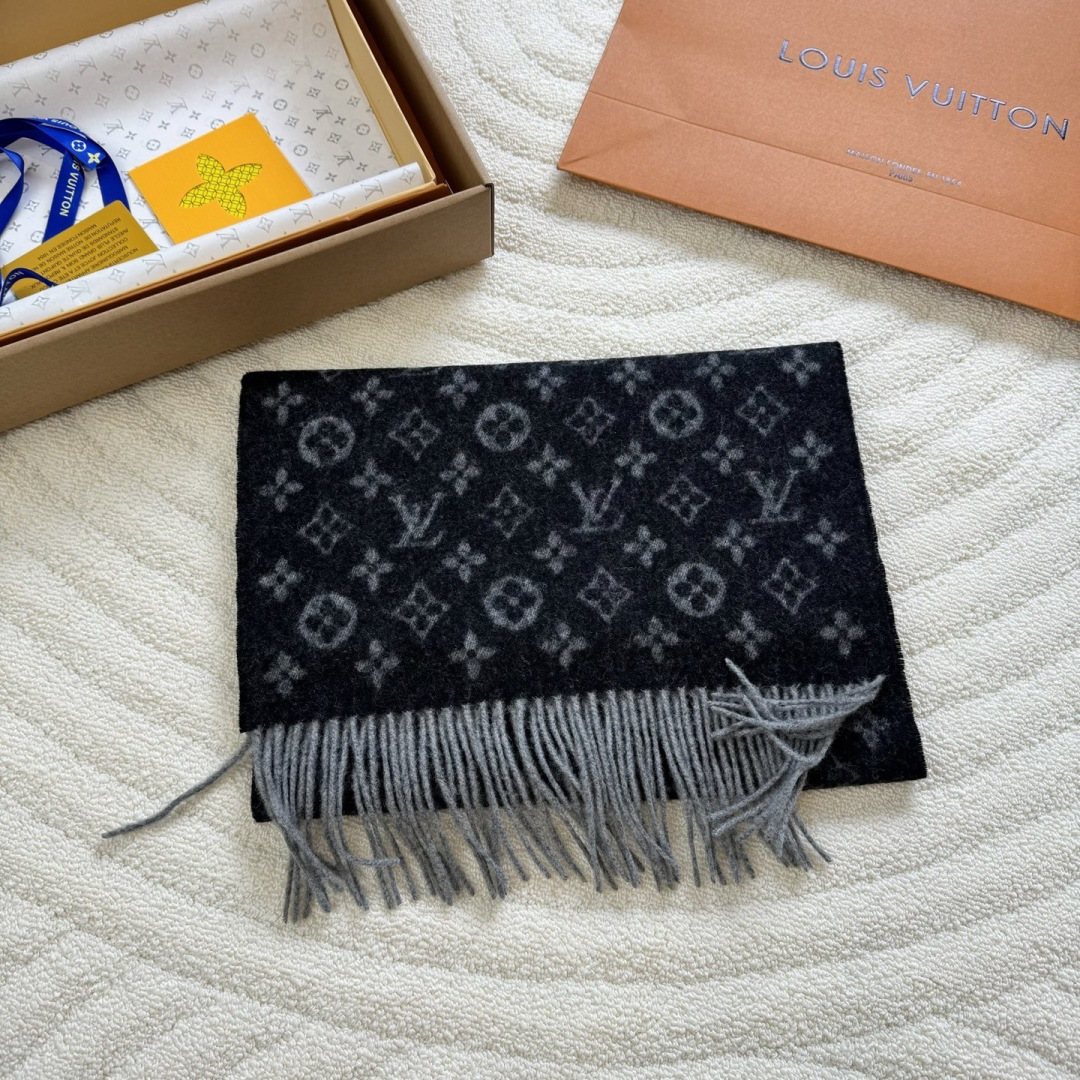 Louis Vuitton Two-Tone Reversible Monogram Scarf - 30 x 180 cm