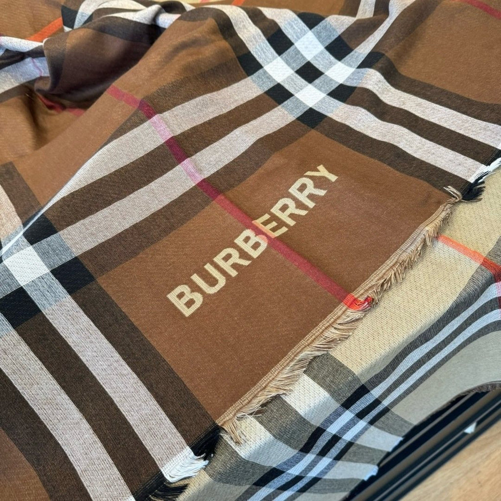 Burberry Bold Check Fringed Scarf - 110 x 200 cm